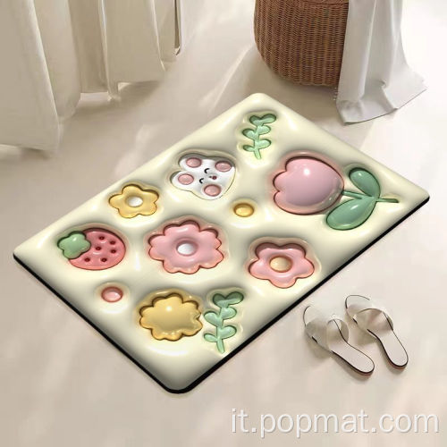 Sensazione stereoscopica 3D personalizzata Funny Printing Bath Mat